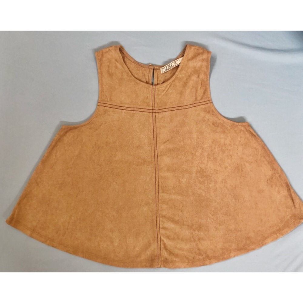 Faux suede top